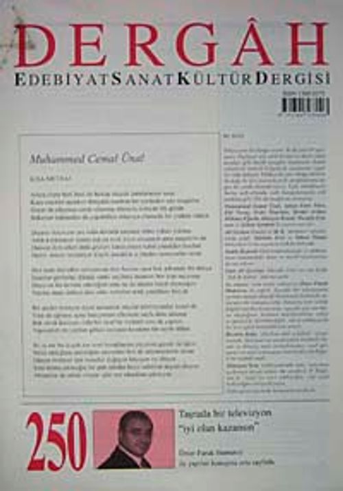Dergah Edebiyat Sanat Kültür Dergisi Sayı:250 Aralık 2010