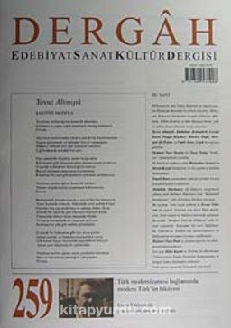 Dergah Edebiyat Sanat Kültür Dergisi Sayı:259 Eylül 2011