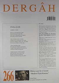 Dergah Edebiyat Sanat Kültür Dergisi Sayı:266 Nisan 2012