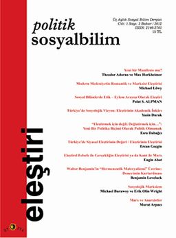 Politik Sosyalbilim Üç Aylık Sosyal Bilim Dergisi Cilt:1 Sayı:3 Bahar 2012