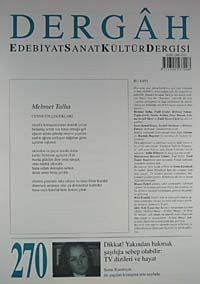 Dergah Edebiyat Sanat Kültür Dergisi Sayı:270 Ağustos 2012