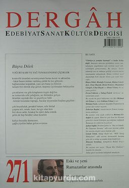 Dergah Edebiyat Sanat Kültür Dergisi Sayı:271 Eylül 2012