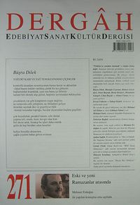 Dergah Edebiyat Sanat Kültür Dergisi Sayı:271 Eylül 2012