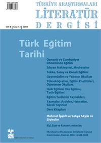 Türkiye Araştırmaları Literatür Dergisi 2008 cilt6 Sayı: 12