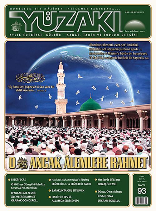 Yüzakı Aylık Edebiyat, Kültür, Sanat, Tarih ve Toplum Dergisi/Sayı:93 Kasım 2012