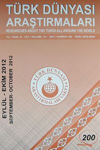 Türk Dünyası Araştırmaları Vakfı Dergisi  Eylül-Ekim 2012 Sayı: 200