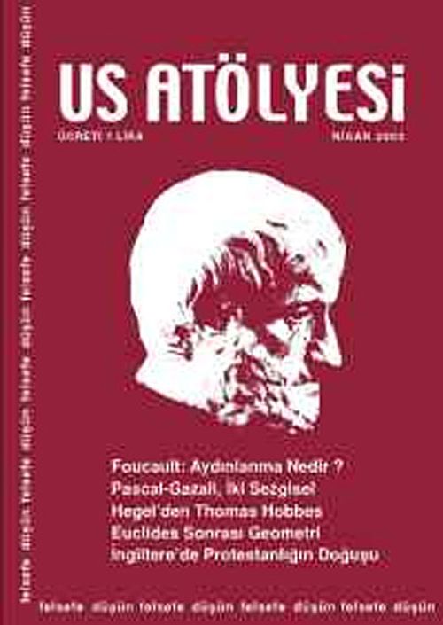 Us Atölyesi Felsefe Dergisi Sayı:1