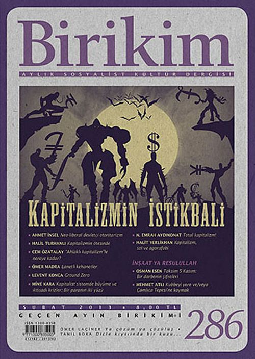 Birikim / Sayı:286 Yıl: 2013 / Aylık Sosyalist Kültür Dergisi
