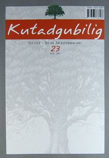 Kutadgubilig Felsefe-Bilim Araştırmaları Dergisi Sayı 23 Mart 2013