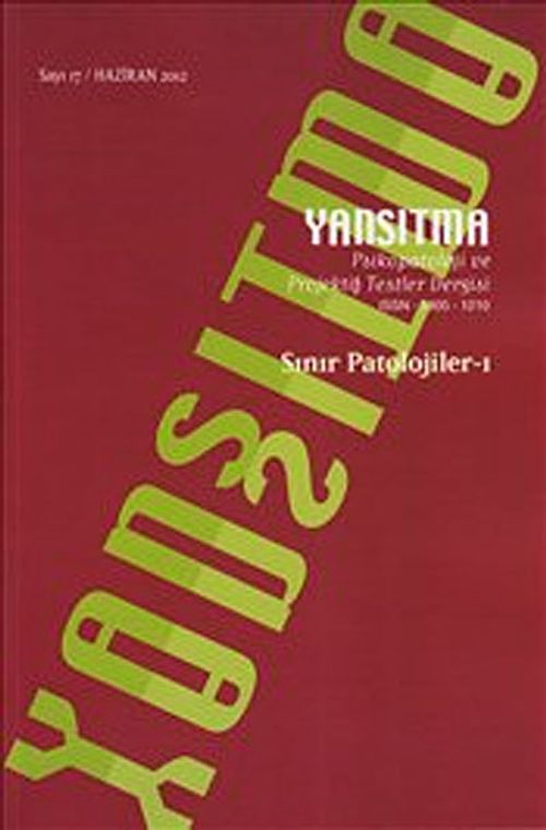 Yansıtma Sayı: 17 Sınır Patolojiler -1