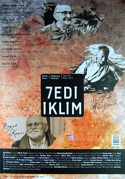 Sayı :278 Mayıs 2013 Kültür Sanat Medeniyet Edebiyat Dergisi