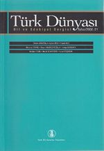 Türk Dünyası Dil ve Edebiyat Dergisi Sayı: 21