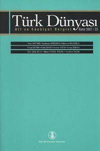 Türk Dünyası Dil ve Edebiyat Dergisi Sayı: 23