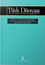 Türk Dünyası Dil ve Edebiyat Dergisi Sayı: 24