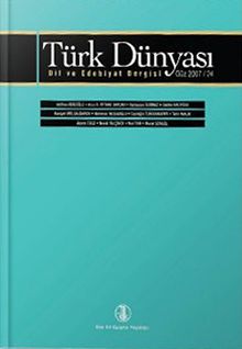 Türk Dünyası Dil ve Edebiyat Dergisi Sayı: 24