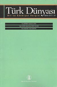Türk Dünyası Dil ve Edebiyat Dergisi Sayı: 29