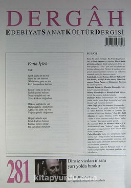 Dergah Edebiyat Sanat Kültür Dergisi Sayı:281 Temmuz 2013