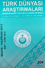 Türk Dünyası Araştırmaları Vakfı Dergisi Mayıs - Haziran 2013 Sayı: 204