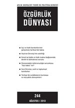 Özgürlük Dünyası / Aylık Sosyalist Teori ve Politika Dergisi / Ağustos 2013 Sayı: 244