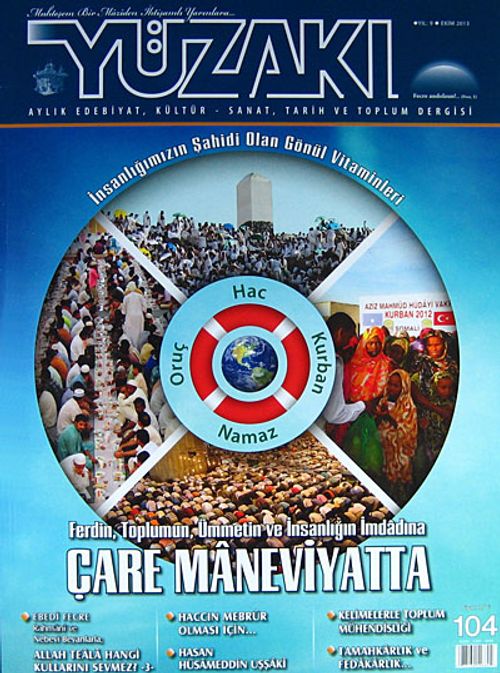 Yüzakı Aylık Edebiyat, Kültür, Sanat, Tarih ve Toplum Dergisi/Sayı:104 Ekim 2013