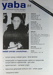 Yaba Edebiyat Sayı:84 Eylül - Ekim 2013
