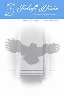 Felsefi Düşün Akademik Felsefe Dergisi Sayı:1 Ekim 2013