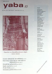Yaba Edebiyat Sayı:85 Kasım - Aralık 2013