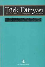 Türk Dünyası Dil ve Edebiyat Dergisi Sayı: 33
