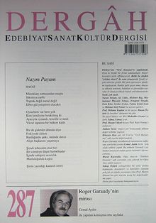Dergah Edebiyat Sanat Kültür Dergisi Sayı:287 Ocak 2014