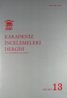 Karadeniz İncelemeleri Dergisi Sayı:13 Güz 2012