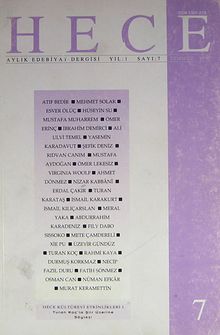 Sayı:7 Temmuz 1997 -Hece Aylık Edebiyat Dergisi