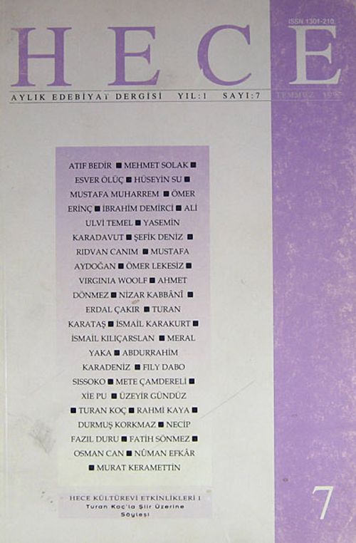 Sayı:7 Temmuz 1997 -Hece Aylık Edebiyat Dergisi