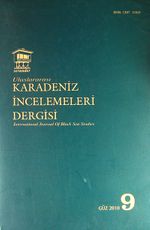 Uluslararası Karadeniz İncelemeleri Dergisi Sayı:9 Güz 2010