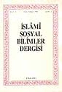İslami Sosyal Bilimler Dergisi 1994 Cilt:2 Sayı:3