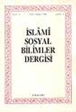 İslami Sosyal Bilimler Dergisi 1994 Cilt:2 Sayı:3