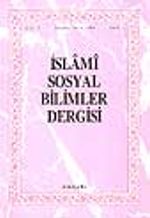 İslami Sosyal Bilimler Dergisi 1994 Cilt:2 Sayı:1