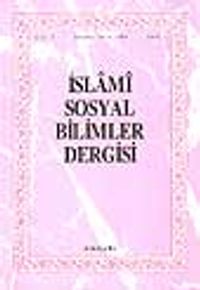 İslami Sosyal Bilimler Dergisi 1994 Cilt:2 Sayı:1