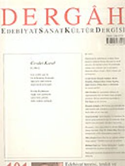 Dergah Edebiyat Sanat Kültür Dergisi / Ocak, Sayı 191, Cilt XVI