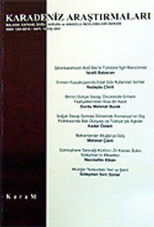 Karadeniz Araştırmaları Sayı: 12 Kış 2007