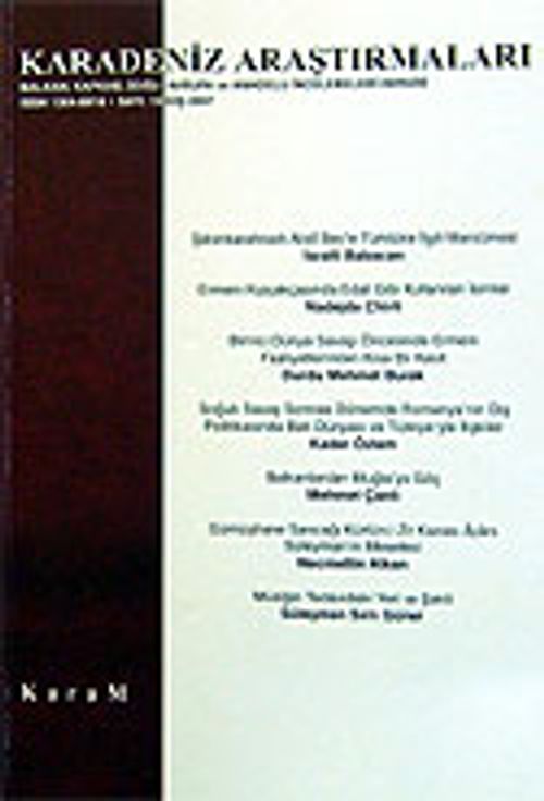 Karadeniz Araştırmaları Sayı: 12 Kış 2007