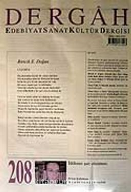 Haziran 2007, Sayı 208, Cilt XVIII / Dergah Edebiyat Sanat Kültür Dergisi