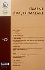 Ermeni Araştırmaları 26/  Üç Aylık Tarih, Politika ve Uluslararası İlişkiler Dergisi