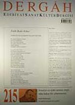 Ocak 2008, Sayı 215, Cilt XVIII / Dergah Edebiyat Sanat Kültür Dergisi