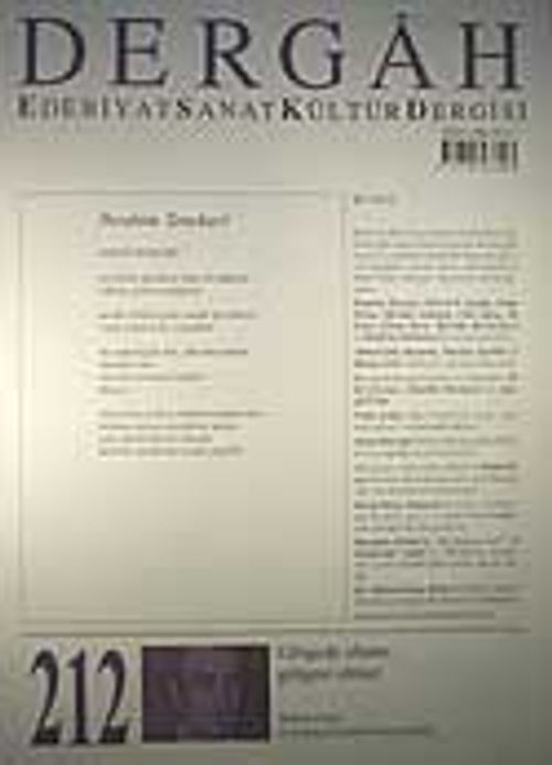 Ekim 2007, Sayı 212, Cilt XVIII / Dergah Edebiyat Sanat Kültür Dergisi