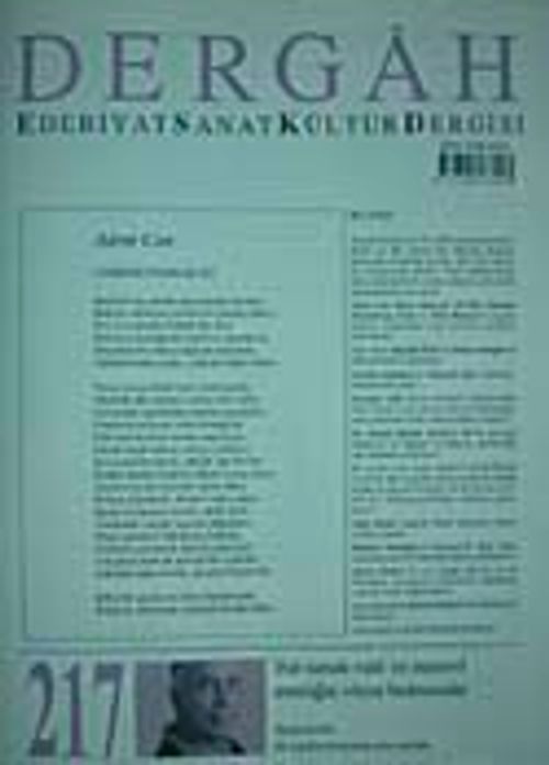 Mart 2008, Sayı 217, Cilt XVIII / Dergah Edebiyat Sanat Kültür Dergisi