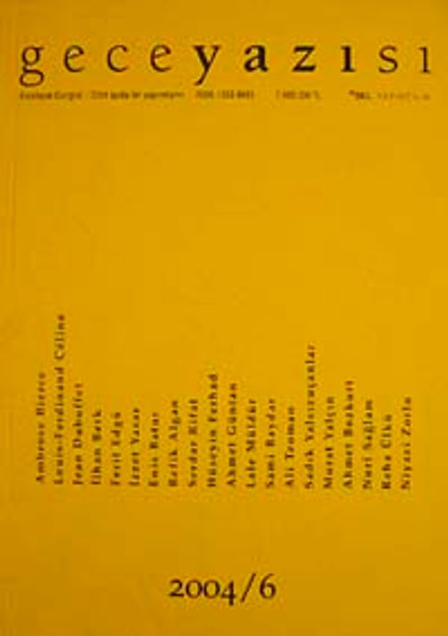 Gece Yazısı Edebiyat Dergisi 2004 / 6