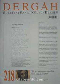Nisan 2008, Sayı 218, Cilt XVIII / Dergah Edebiyat Sanat Kültür Dergisi