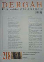 Nisan 2008, Sayı 218, Cilt XVIII / Dergah Edebiyat Sanat Kültür Dergisi