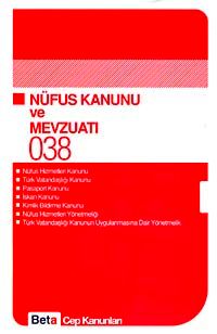 Nüfus Kanunu ve Mevzuatı /  Cep Kanunları 038