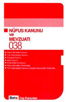 Nüfus Kanunu ve Mevzuatı /  Cep Kanunları 038